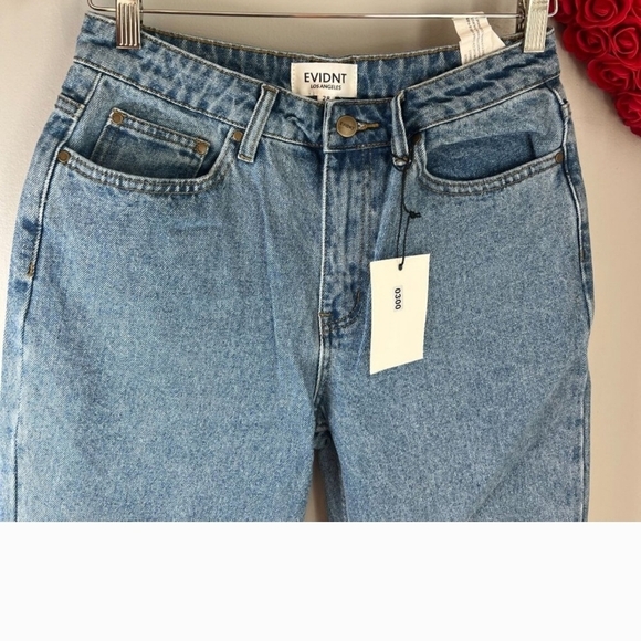 Evident Women's Blue Jeans Size 29 Denim frayed Hem NEW - Picture 3 of 3